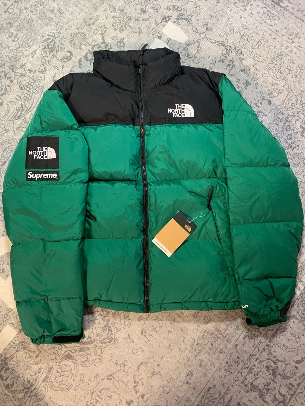 The North Face Men’s Green and Black Puffer Jacket Supreme